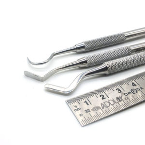 ADDLER Dental, Plastic Filling, Explorer, Burnisher, Serrated Double Ended Instrument, 6 MM Handle. No Slip. No Rust Autoclavable Qty 3