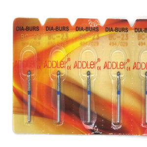 ADDLER Dental Bur BC-23 Air Rotor FG Diamond Multilayered coated Abrasive Autoclavable Head size 029 Pack of 5 Burs