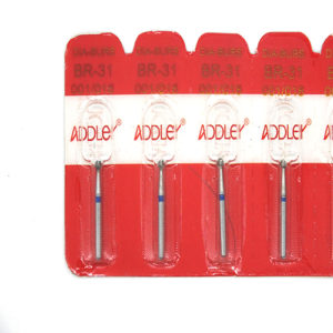 ADDLER Dental Bur BR-31 Air Rotor FG Diamond Multilayered coated Abrasive Autoclavable Head size 018 Pack of 5 Burs