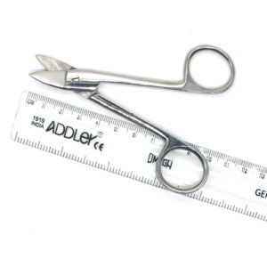 ADDLER Dental Ortho Curved Scissor Crown Cutting 4.5 Inch. HARDEN STEEL. LIFE TIME ANTI RUSTING WARRANTY