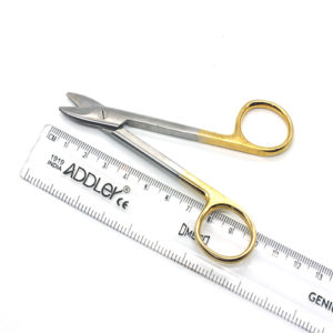 ADDLER Dental Ortho Straight Crown Cutting TC TUNGSTEN CARBIDE GOLDEN Scissor 4.5 Inch. LIFE TIME ANTI RUSTING WARRANTY