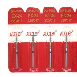 ADDLER Dental Bur EX-24 Air Rotor FG Diamond Multilayered coated Abrasive Autoclavable Head size 017 Pack of 5 Burs