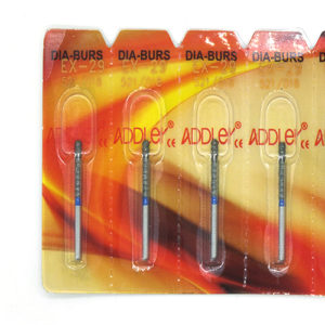 ADDLER Dental Bur EX-29 Air Rotor FG Diamond Multilayered coated Abrasive Autoclavable Head size 018 Pack of 5 Burs