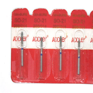 ADDLER Dental Bur SO-21 Air Rotor FG Diamond Multilayered coated Abrasive Autoclavable Head size 014 Pack of 5 Burs