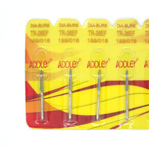 ADDLER Dental Bur TR-26EF Air Rotor FG Diamond Multilayered coated Abrasive Autoclavable Head size 016 Pack of 5 Burs