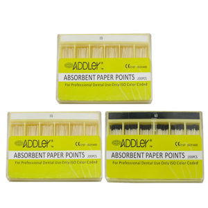 ADDLER DENTAL PAPER POINTS 2% (3X200 Sticks Each) SIZES:- 15, 15, 40. TOTAL 3 PKTS