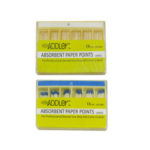 ADDLER DENTAL PAPER POINTS 6% (2X100 Sticks Each) SIZES:- 15, 30. TOTAL 2 PKTS