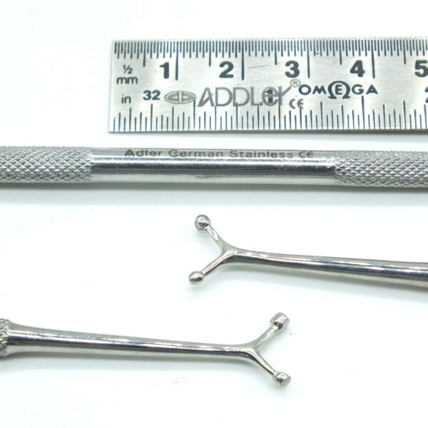 ADDLER Dental Egg Ball Burnisher, Serrated Double Ended, 6 MM Handle. No Slip. No Rust Autoclavable Qty 1