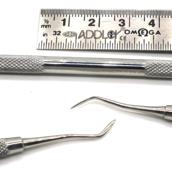 ADDLER Dental Amalgam Carver, Serrated Double Ended, 6 MM Handle. No Slip. No Rust Autoclavable Qty 1