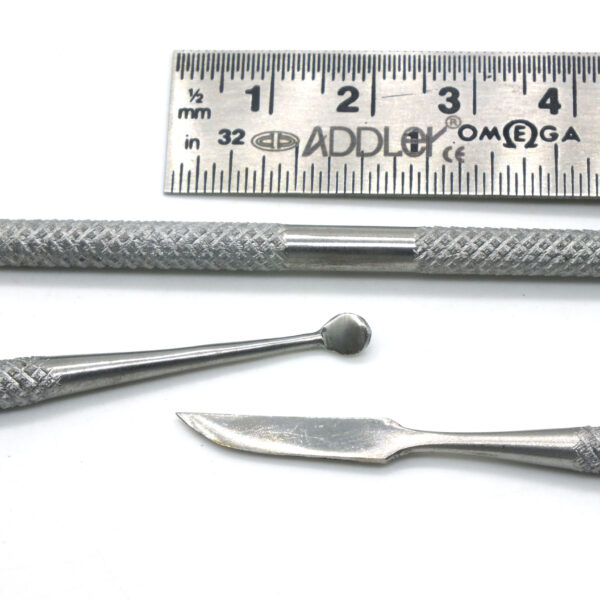 ADDLER Dental Lecron Carver, Serrated Double Ended, 6 MM Handle. No Slip. No Rust Autoclavable Qty 1