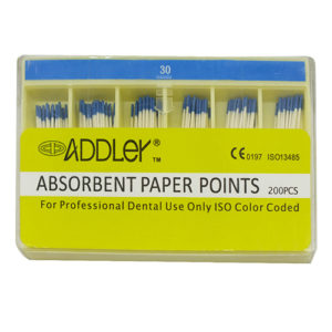 ADDLER DENTAL PAPER POINTS 6% (2X100 Sticks Each) SIZES:- 30, 30. TOTAL 2 PKTS