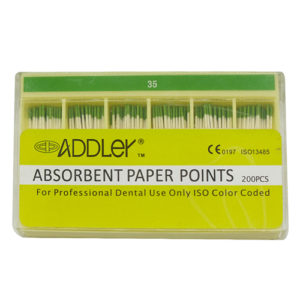 ADDLER DENTAL PAPER POINTS 6% (2X100 Sticks Each) SIZES:- 35, 35. TOTAL 2 PKTS