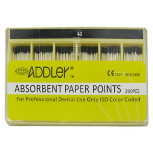 ADDLER DENTAL PAPER POINTS 6% (1X100 Sticks Each) SIZES:- 40. TOTAL 1 PKTS