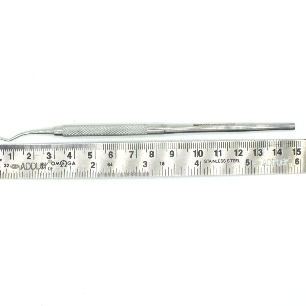 ADDLER Dental Explorer Half Round, Serrated Single Ended, 6 MM Handle. No Slip. No Rust Autoclavable Qty 1