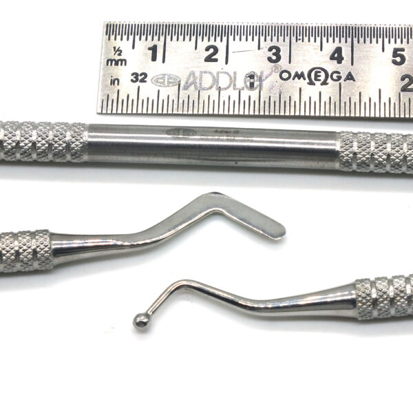 ADDLER Dental Plastic Filling With Ball, Serrated Double Ended, 6 MM Handle. No Slip. No Rust Autoclavable Qty 1