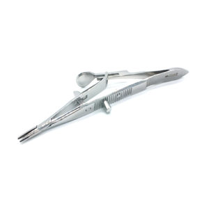 ADDLER Ophthalmic Silcocks Needle Holder With Catch Medical Steel Size 15 CM. Life Time Anti Rusting Warranty.