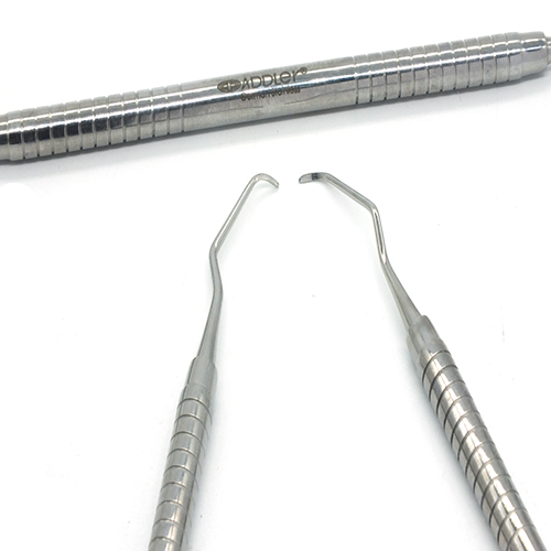 ADDLER DENTAL GRACY CURRETTE 4R/4L  DOUBLE ENDED PREMIUM NO SLIP NO RUST SOLID HANDLE.