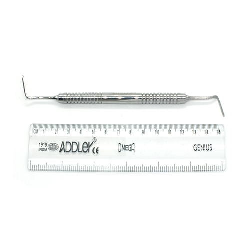 ADDLER DENTAL INTERPROXIMAL INSTRUMENT DOUBLE ENDED PREMIUM NO SLIP NO RUST SOLID HANDLE.