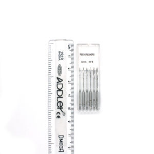 ADDLER Dental Pesso Reamers 32 MM Size 1 to 6. QTY 6 Pcs QTY 1 SET.