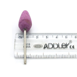 ADDLER DENTAL DENTURE CERAMIC GRINDING BUR POLISHING PINK STONE 10MM DIA FOR HP 2.35MM SHANK , 2 UNIT