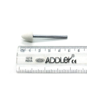 ADDLER DENTAL DENTURE CERAMIC GRINDING BUR POLISHING WHITE MEDIUM STONE 10MM DIA FOR HP 2.35MM SHANK , 2 UNIT