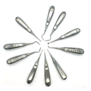 ADDLER Dental Elevator Set Of Cryer, Apexo, Coupland, Straight Set Of 10. No Rust. Life Time Anti Rusting Warranty.