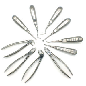 ADDLER Dental forcep Elevator Molars, Roots, Cryer, Apexo Set Of 4 Forceps AND 6 Elevator Basic Starter Kit. No Rust. Life Time Anti Rusting Warranty.