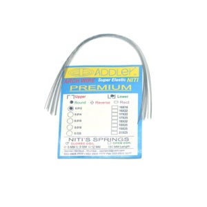 ADDLER ORTHO DENTAL Wire (NITI) Premium Super Elastic Ovoid Preformed Round 0.012 Lower Wires Pack of 10 Wires.