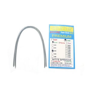 ADDLER ORTHO DENTAL Wire (NITI) Premium Super Elastic Ovoid Preformed Round 0.016 Lower Wires Pack of 10 Wires.