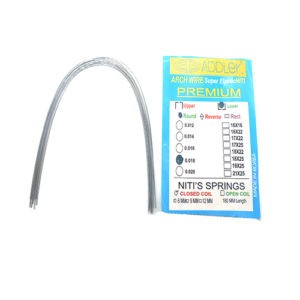 ADDLER ORTHO DENTAL Wire (NITI) Premium Super Elastic Ovoid Preformed Round 0.018 Upper & Lower Wires Pack of 20.