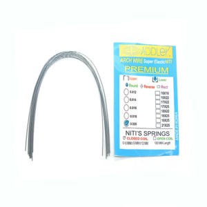 ADDLER ORTHO DENTAL Wire (NITI) Premium Super Elastic Ovoid Preformed Round 0.020 Lower Wires Pack of 10 Wires.