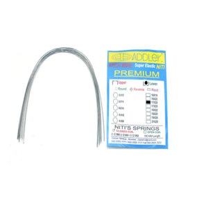 ADDLER Ortho Dental Wire (NITI) Super Elastic Ovoid Preformed Rectangle 17 x 22 Lower Wire Pack of 10.