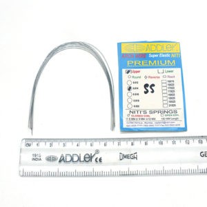 ADDLER ORTHO DENTAL Wire (Stainless Steel) Premium Super Elastic Ovoid Preformed Round 0.014 Upper Wires Pack of 10.