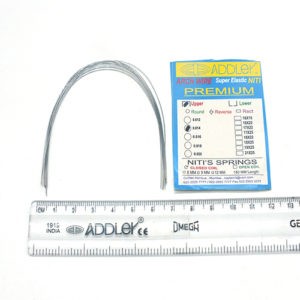 ADDLER ORTHO DENTAL Wire (NITI) Premium Super Elastic Ovoid Preformed Round 0.014 Upper Wires Pack of 10 Wires.