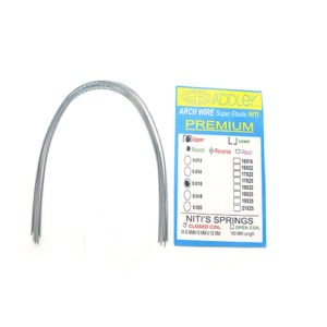 ADDLER ORTHO DENTAL Wire (NITI) Premium Super Elastic Ovoid Preformed Round 0.016 Upper  Wires Pack of 10 Wires.