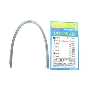 ADDLER ORTHO DENTAL Wire (NITI) Premium Super Elastic Ovoid Preformed Round 0.018 Upper  Wires Pack of 10 Wires.