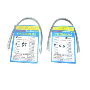 ADDLER ORTHO DENTAL Wire (Stainless Steel) Premium Super Elastic Ovoid Preformed Round 0.014 Upper & Lower Wires Pack of 20.