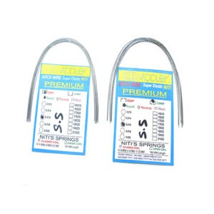 ADDLER ORTHO DENTAL Wire (Stainless Steel) Premium Super Elastic Ovoid Preformed Round 0.016 Upper & Lower Wires Pack of 20.