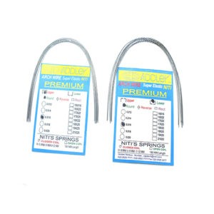 ADDLER ORTHO DENTAL Wire (NITI) Premium Super Elastic Ovoid Preformed Round 0.016 Upper & Lower Wires Pack of 20.