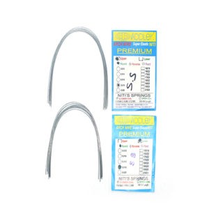 ADDLER ORTHO DENTAL Wire (Stainless Steel) Premium Super Elastic Ovoid Preformed Round 0.018 Upper & Lower Wires Pack of 20.