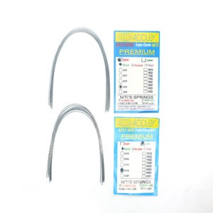 ADDLER ORTHO DENTAL Wire (NITI) Premium Super Elastic Ovoid Preformed Round 0.018 Upper & Lower Wires Pack of 20.