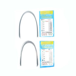 ADDLER ORTHO DENTAL Wire (NITI) Premium Super Elastic Ovoid Preformed Round 0.020 Upper & Lower Wires Pack of 20.