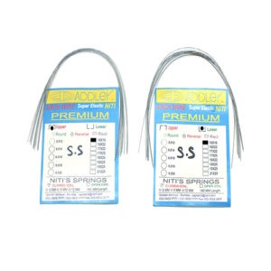 ADDLER Ortho Dental Wire (Stainless Steel) Super Elastic Ovoid Preformed Rectangle 16 x 16 Upper & Lower Wire Pack of 20.