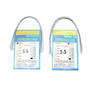 ADDLER Ortho Dental Wire (Stainless Steel) Super Elastic Ovoid Preformed Rectangle 21 x 25 Upper & Lower Wire Pack of 20.