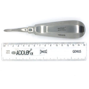 ADDLER DENTAL SURGICAL ELEVATOR 3.0MM 2CB STRAIGHT CURVED. LIFE TIME ANTI RUSTING WARRANTY QTY-1.