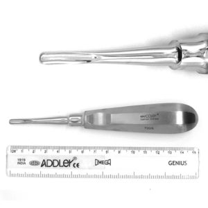 ADDLER DENTAL SURGICAL ELEVATOR 4MM SELDIN CONCAVE ROUND BLADE TIP. LIFE TIME ANTI RUSTING WARRANTY 720-6/230-13M. QTY 1.