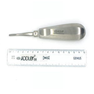 ADDLER DENTAL SURGICAL ELEVATOR 3.0MM COUPLAND CURVED DOWN CONCAVE FISSURE BLADE TIP. LIFE TIME ANTI RUSTING WARRANTY 0221-A2C QTY-1.