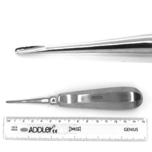 ADDLER DENTAL SURGICAL ELEVATOR BEIN 3.8MM CONCAVE ROUND BLADE TIP. LIFE TIME ANTI RUSTING WARRANTY 0200-6/6B QTY-1