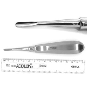 ADDLER DENTAL SURGICAL ELEVATOR 4.0MM CONCAVE ROUND BLADE TIP. LIFE TIME ANTI RUSTING WARRANTY 230-13M/720-6 QTY-1