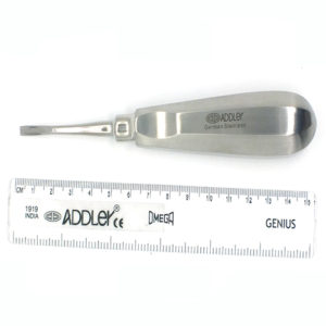 ADDLER DENTAL SURGICAL ELEVATOR 3.2MM CONCAVE ROUND BLADE TIP. LIFE TIME ANTI RUSTING WARRANTY 0230-11MM QTY-1